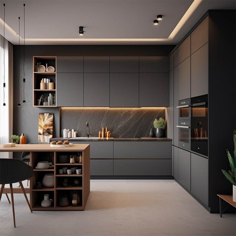 L-shaped Modular Kitchen
